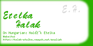 etelka halak business card